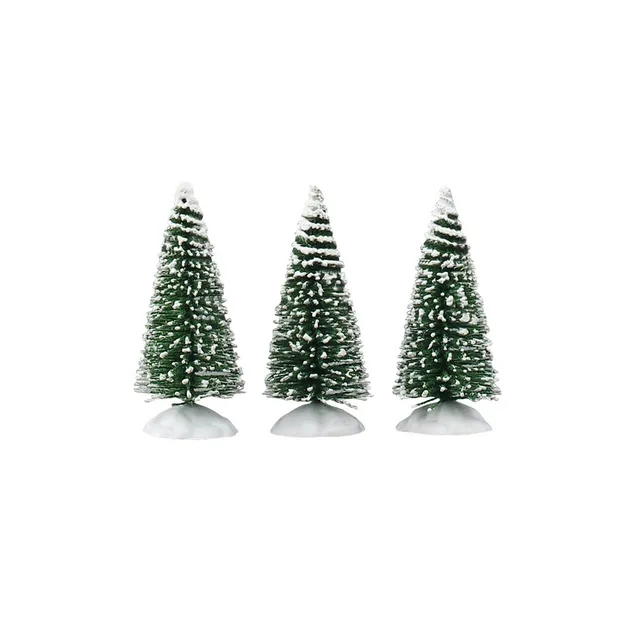 lemax-bristle-tree-mini-set-de-3-sapins-stables-village-de-no-l image 1