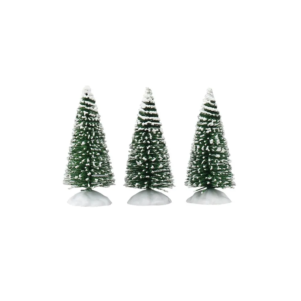 lemax-bristle-tree-mini-set-de-3-sapins-stables-village-de-no-l image 1