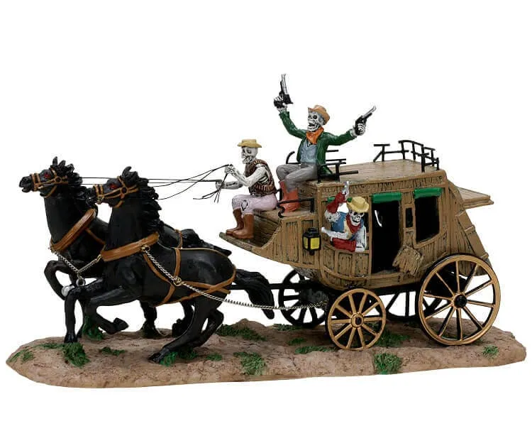 lemax-haunted-stage-coach-cal-che-hant-e-spooky-town image 1
