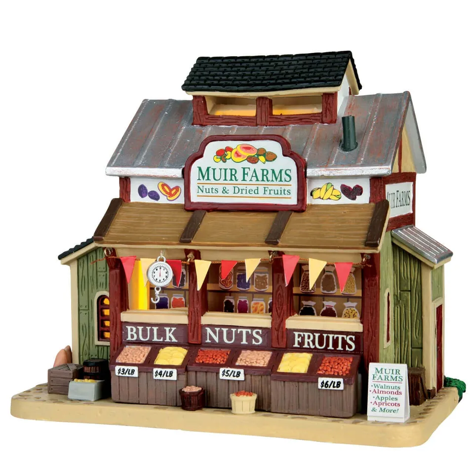 lemax-muir-farms-nuts-dried-fruits-boutique-miniature-lumineuse image 1