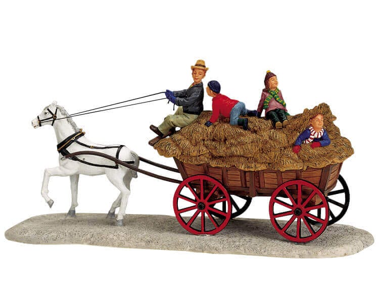 lemax-holiday-hayride-figurine-balade-en-charrette-de-foin image 1