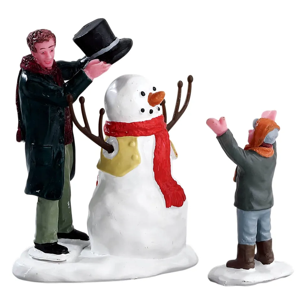 lemax-sharp-dressed-snowman-lot-de-2-figurines-village-de-no-l image 1