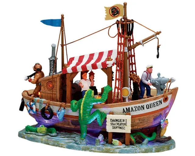 lemax-sea-creature-hunt-figurine-miniature-spooky-town image 1