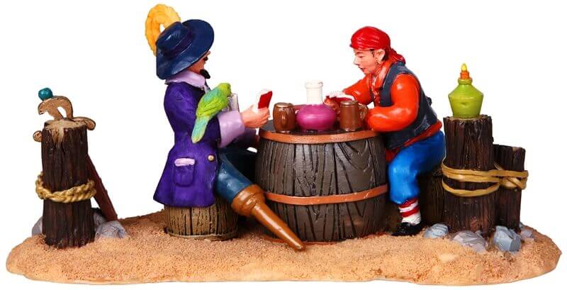 lemax-spooky-town-bucaneer-poker-figurine-pirates-halloween image 2