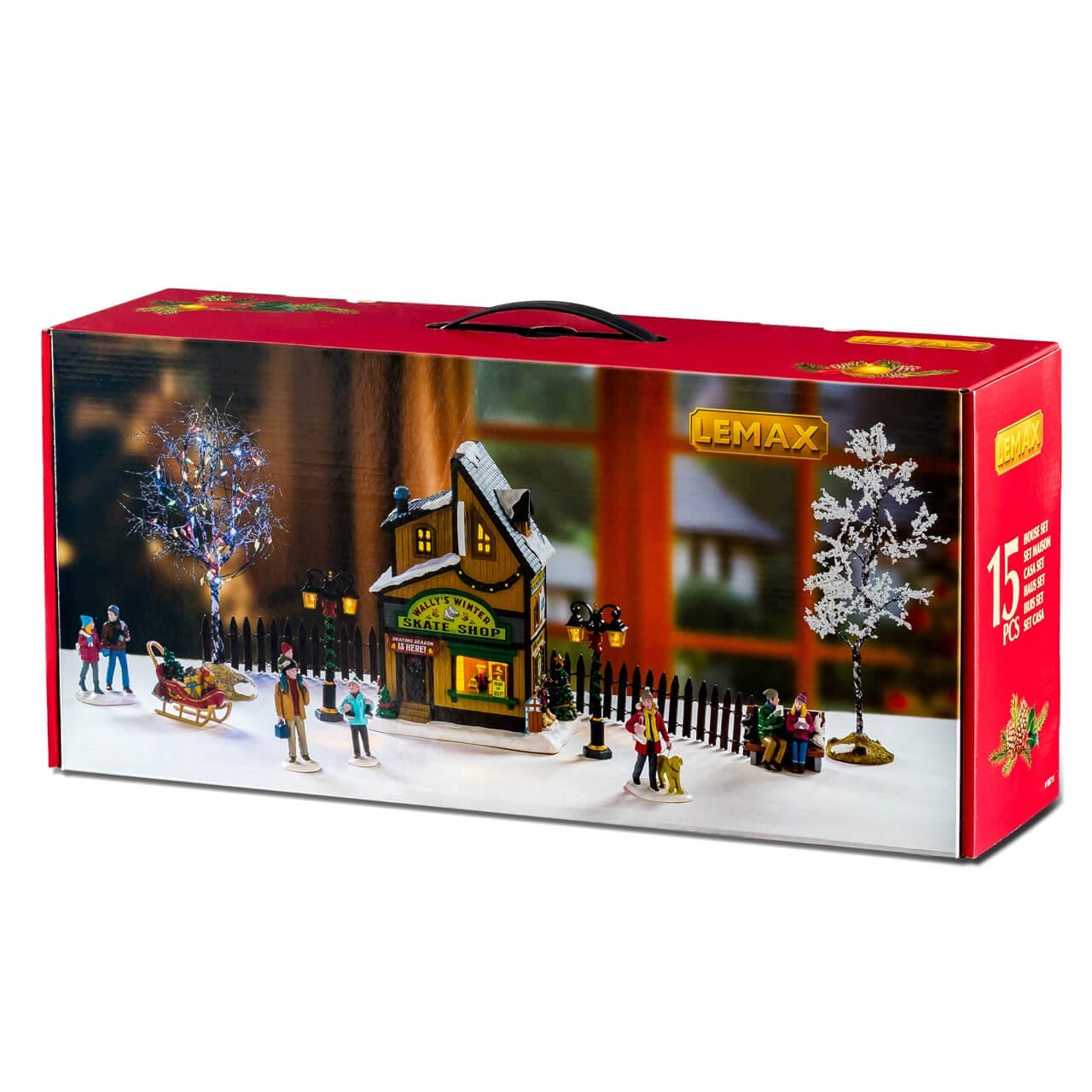 lemax-wally-s-winter-skate-shop-set-boutique-de-patins-lumineuse-vail-village image 2