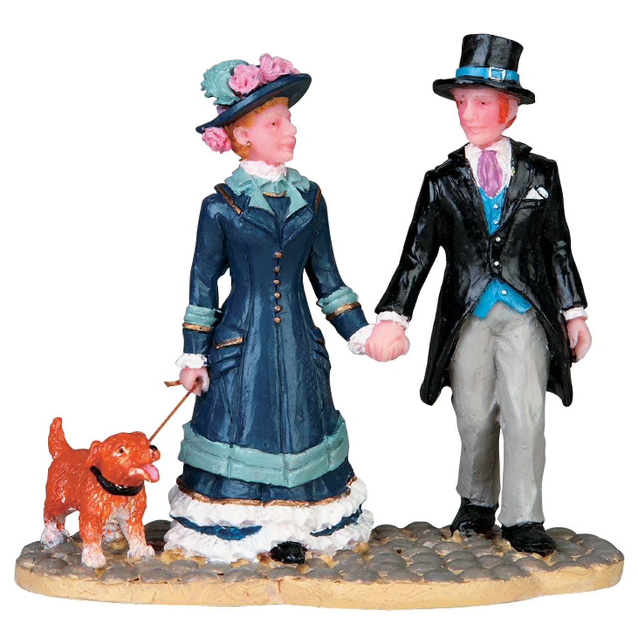 lemax-walk-the-dog-figurine-promeneur-et-chien-de-no-l image 1