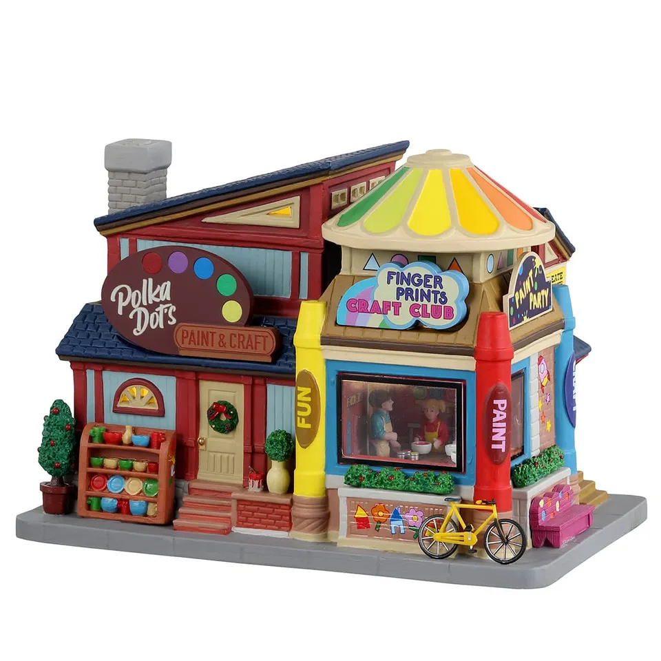 lemax-polka-dot-s-clubhouse-maison-lumineuse-caddington image 1