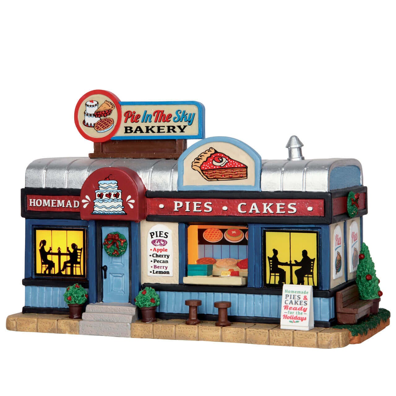 lemax-pie-in-the-sky-bakery-maison-de-village-miniature-lumineuse image 1