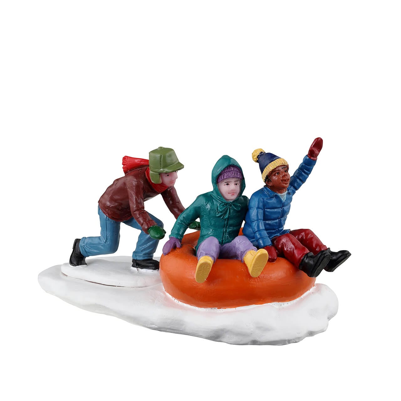 lemax-tubing-trio-figurines-luge-d-hiver-vail-village image 2