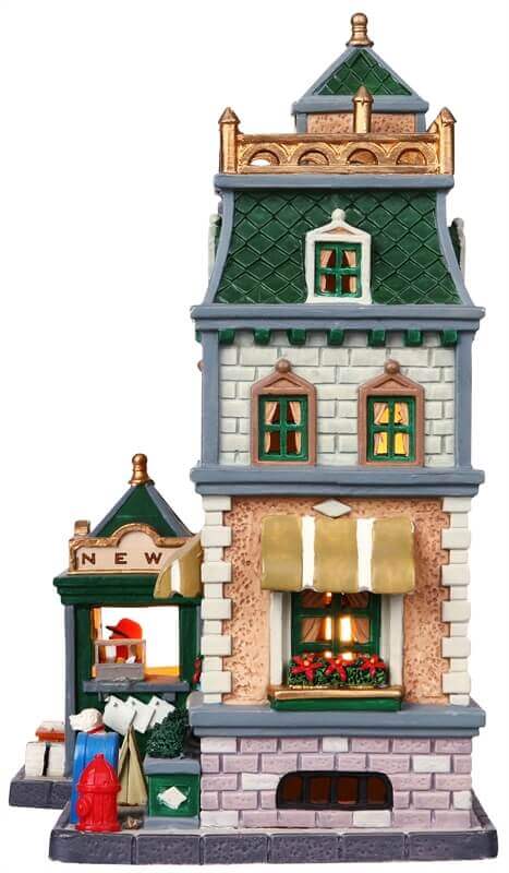lemax-daily-gazette-maison-miniature-lumineuse-village-de-no-l image 2
