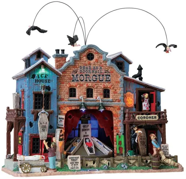 lemax-dead-as-a-doornail-morgue-b-timent-anim-spooky-town image 1