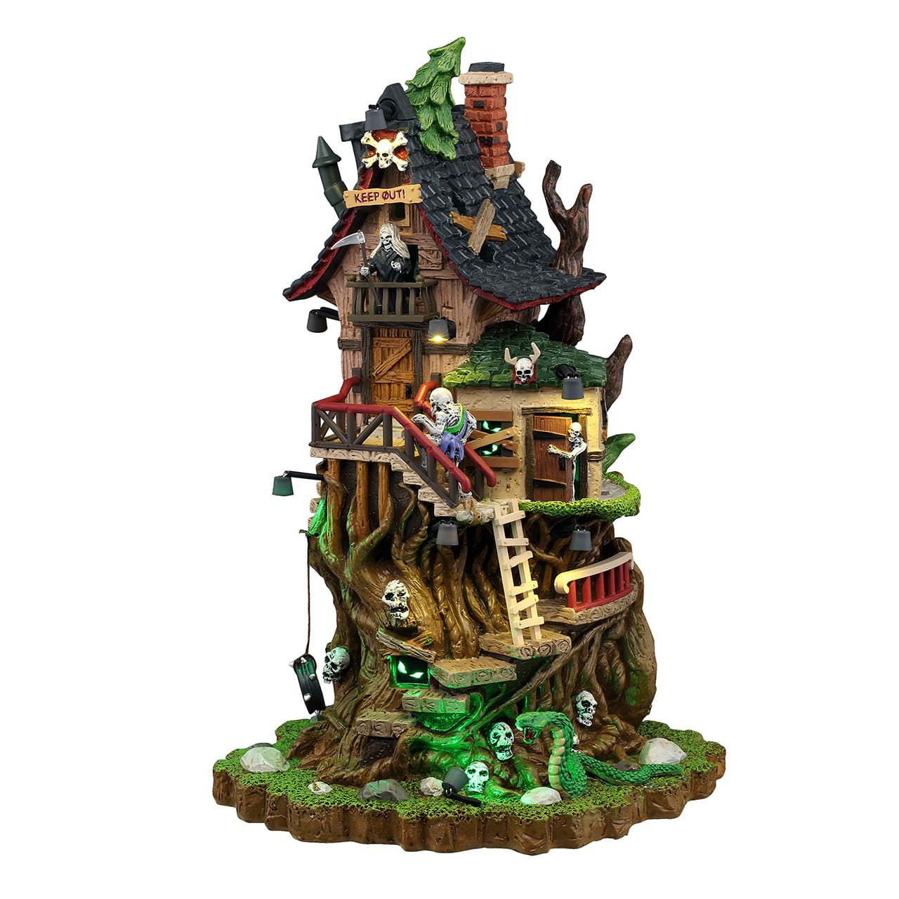 lemax-petrified-forest-tree-house-maison-hant-e-spooky-town image 2