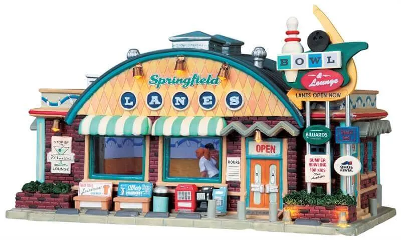 lemax-springfield-lanes-bowling-miniature-lumineux-de-village image 1