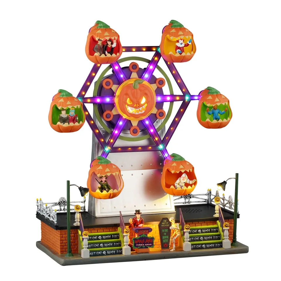lemax-jumping-jacks-ferris-wheel-grande-roue-anim-e-lumineuse-spooky-town image 1
