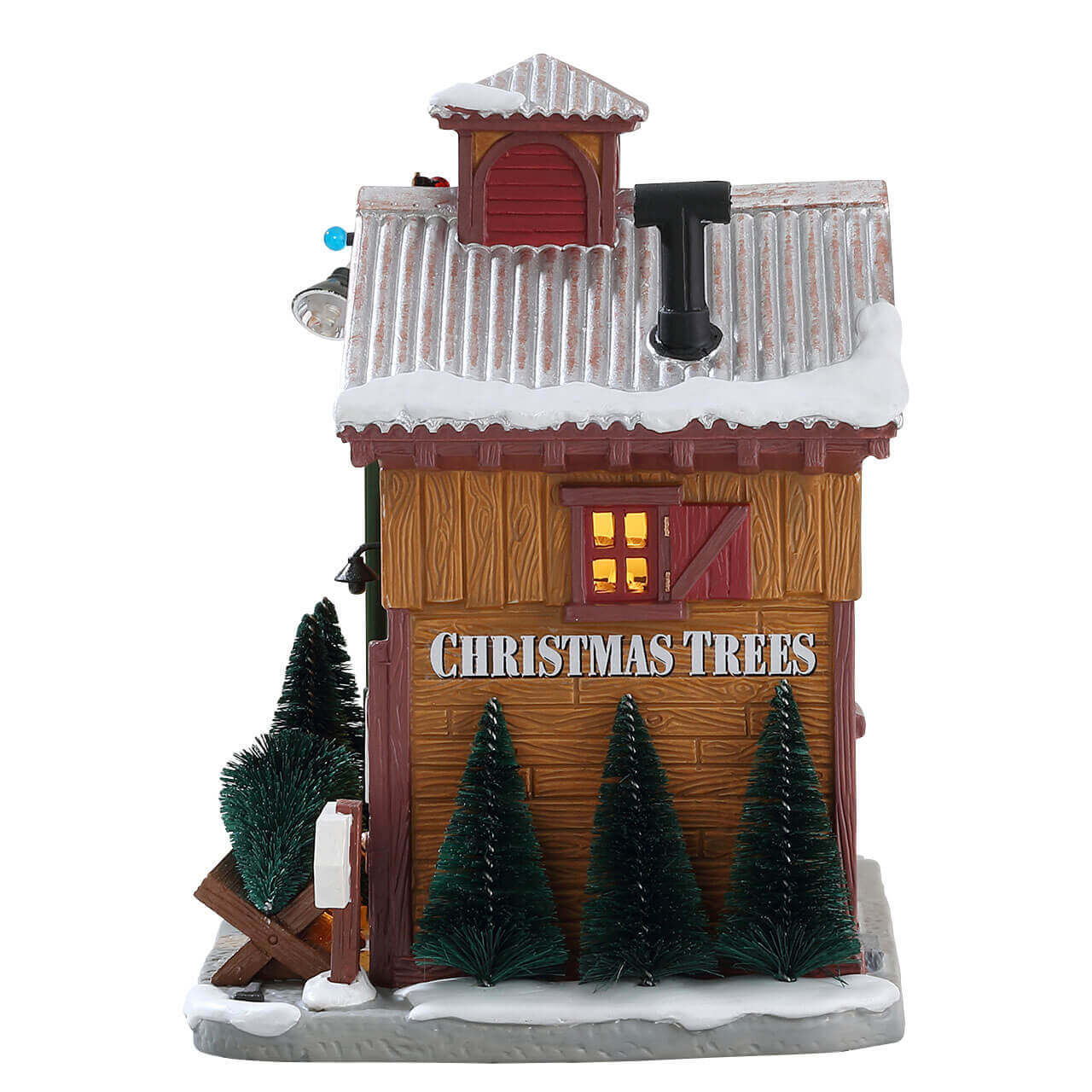 lemax-henrys-christmas-tree-farm-sapin-et-ferme-miniature-lumineuse image 2