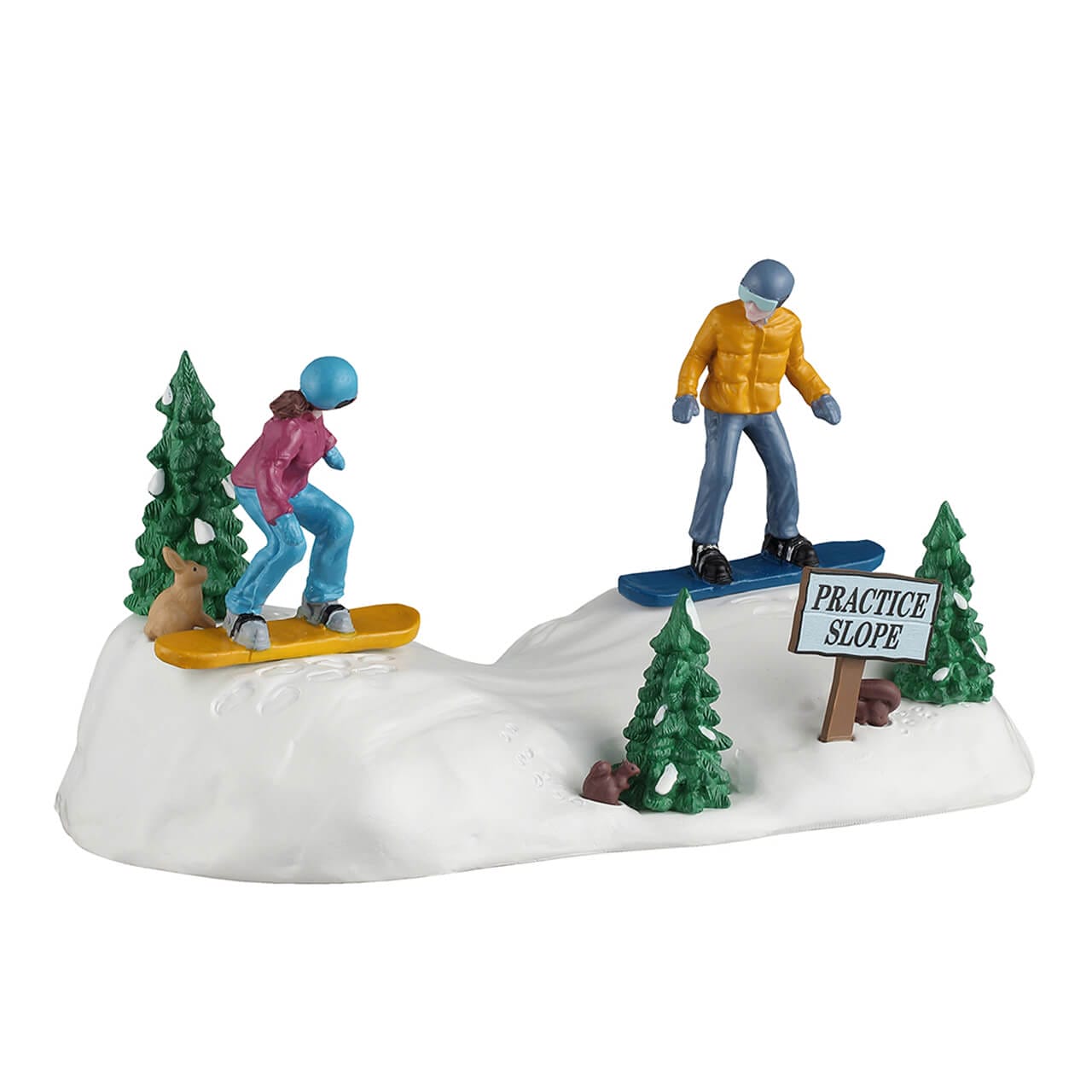 lemax-vail-village-snowboarding-practice-figurines-d-butants-lisi-re-for-t image 1