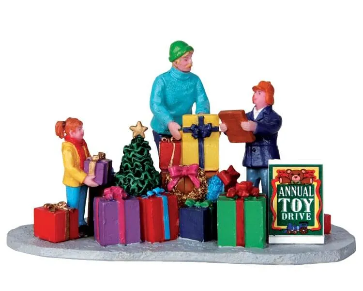 lemax-annual-toy-drive-figurine-collecte-de-jouets-village-de-no-l image 1