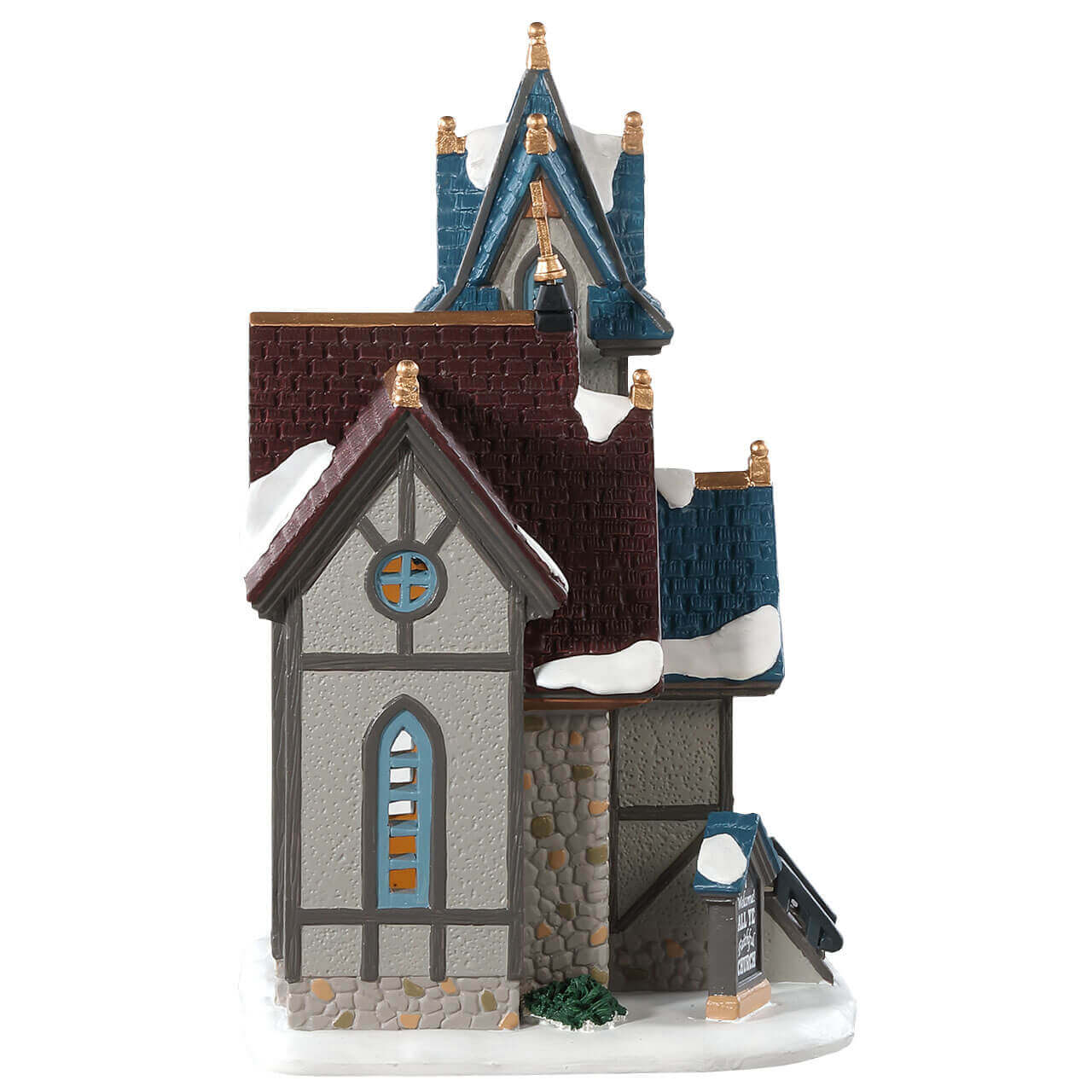 lemax-all-ye-faithful-church-glise-lumineuse-village-de-no-l-miniature image 3