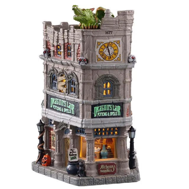 lemax-dragon-s-lair-potions-spells-b-timent-sorcier-dragon-lumineux image 1