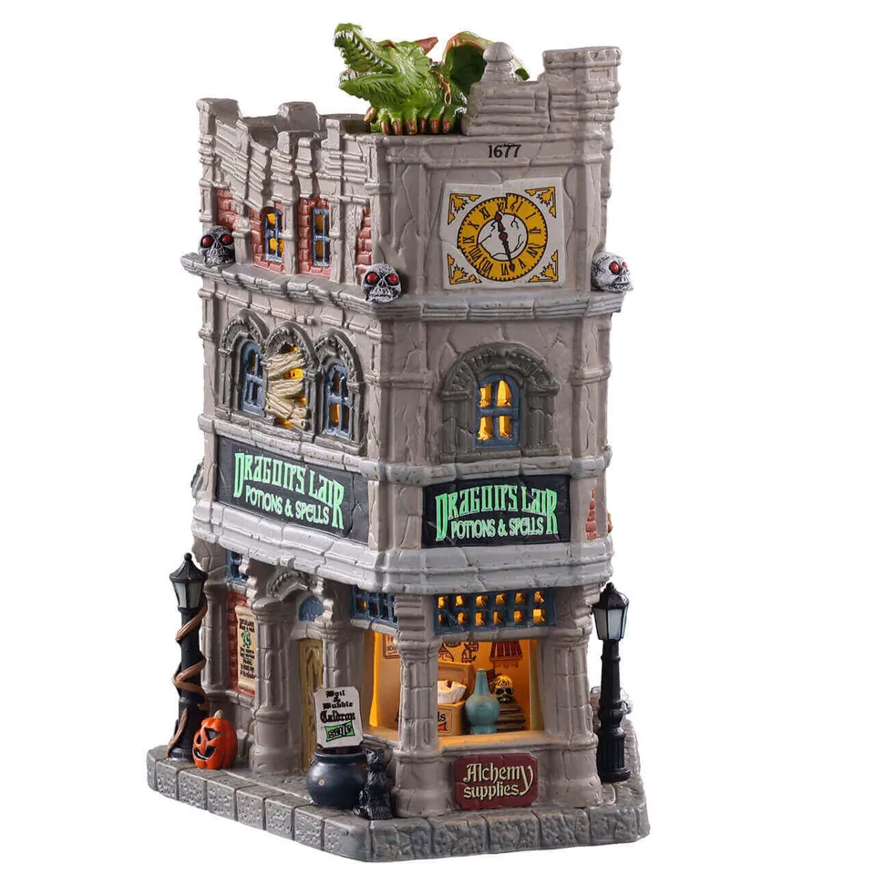 lemax-dragon-s-lair-potions-spells-b-timent-sorcier-dragon-lumineux image 1