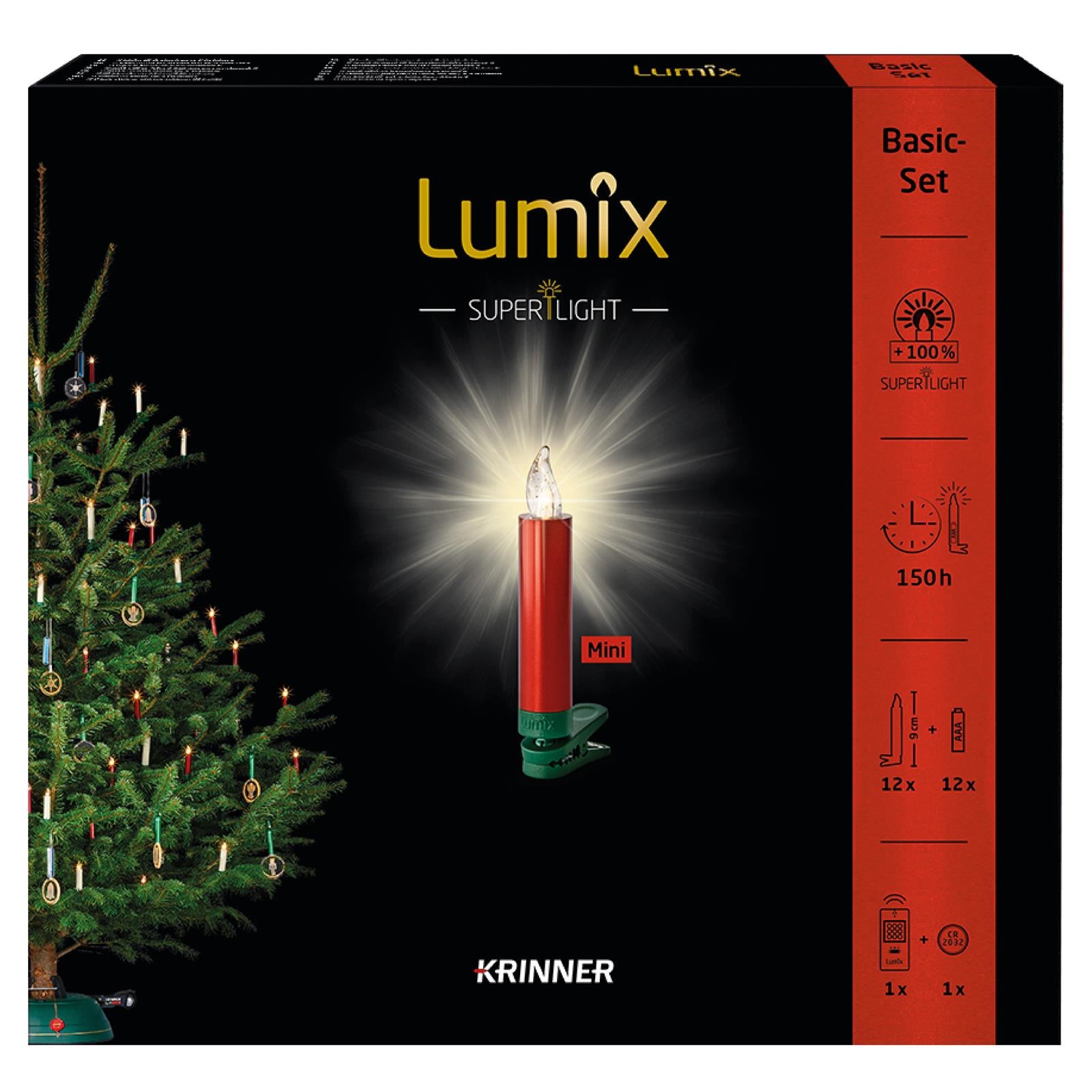 krinner-lumix-superlight-metallic-rouge-mini-kit-de-base-bougies-led image 1