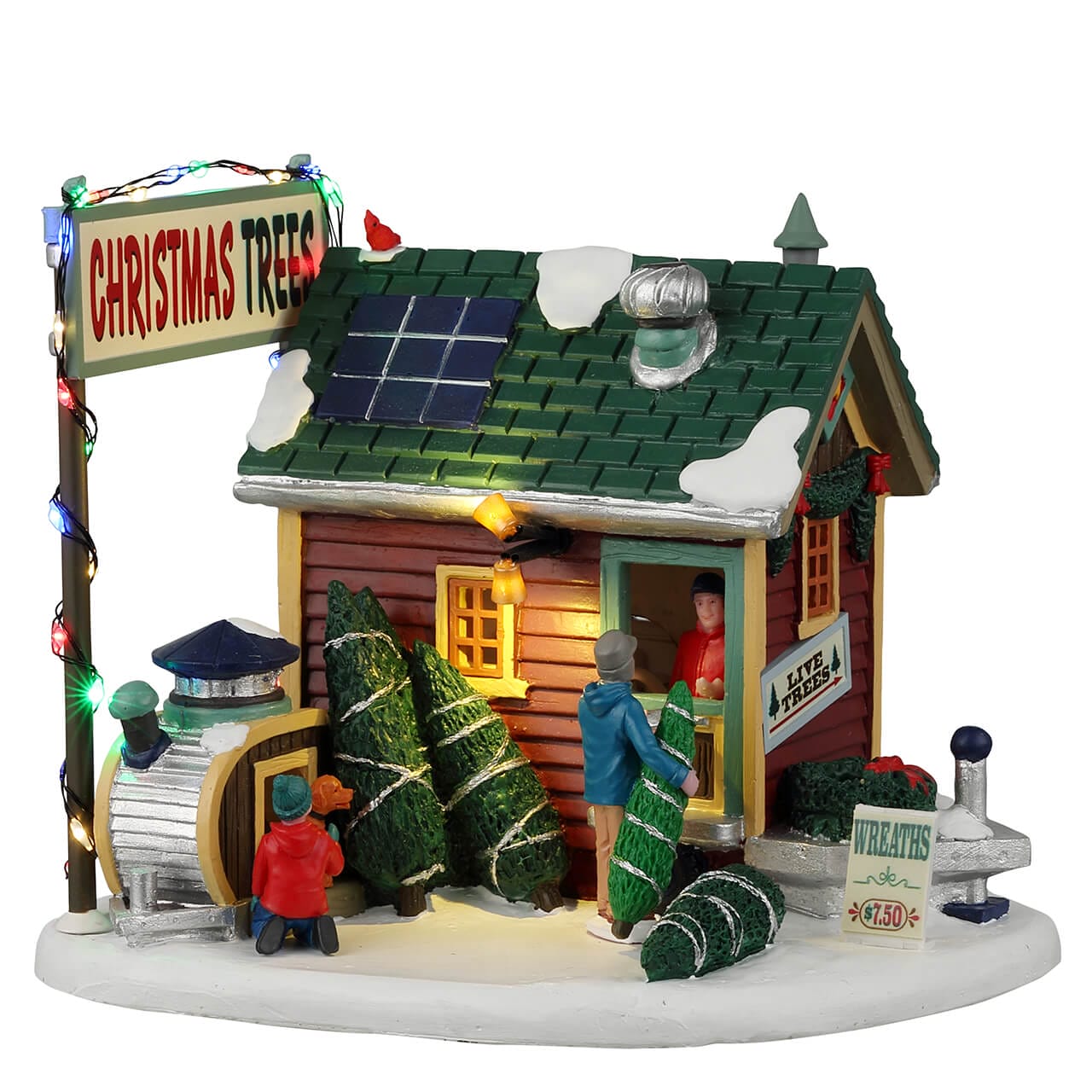 lemax-tiny-house-tree-lot-vail-village-stand-sapins-de-no-l-miniature image 1