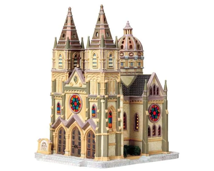 lemax-lancaster-cathedral-glise-cath-drale-miniature-lumineuse-village-de-no-l image 1