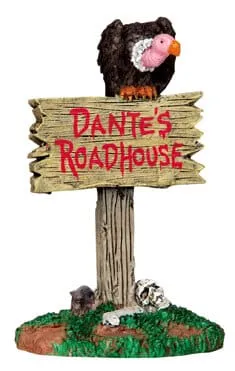 lemax-roadhouse-sign-panneau-enseigne-miniature-spooky-town image 1