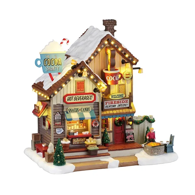 lemax-the-cocoa-shanty-chalet-chocolat-chaud-lumineux image 1