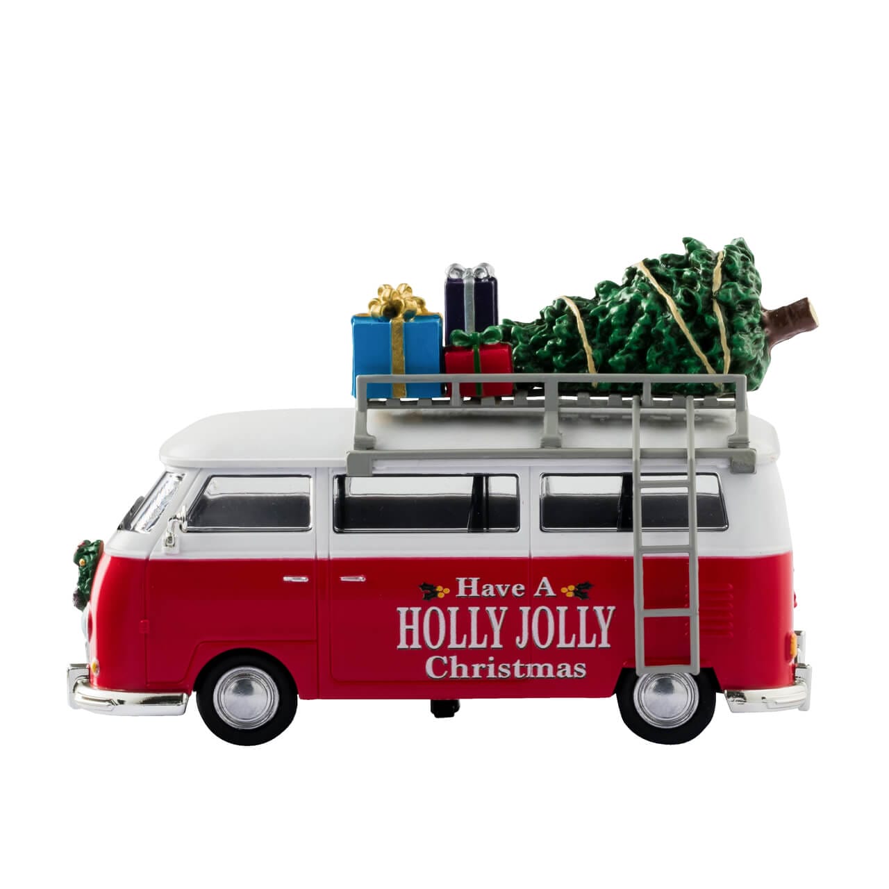 lemax-christmas-van-camionnette-miniature-de-no-l-rouge-avec-sapin-et-cadeaux image 3