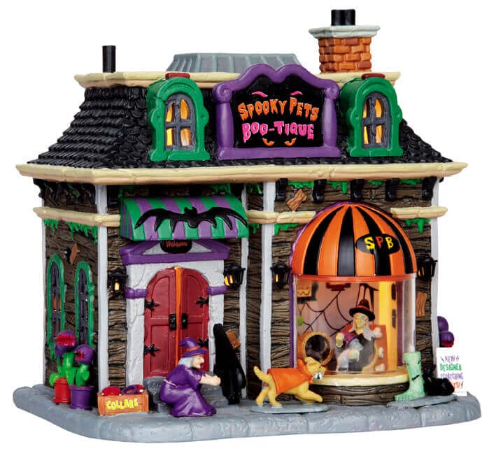 lemax-spooky-pets-boo-tique-boutique-halloween-lumineuse-spooky-town image 1