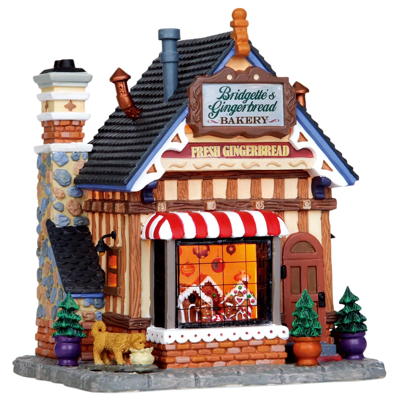 lemax-bridgette-s-gingerbread-bakery-b-timent-lumineux-village-de-no-l image 1