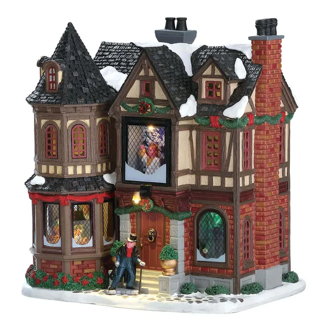 lemax-scrooge-s-manor-manoir-lumineux-anim-sonore image 1