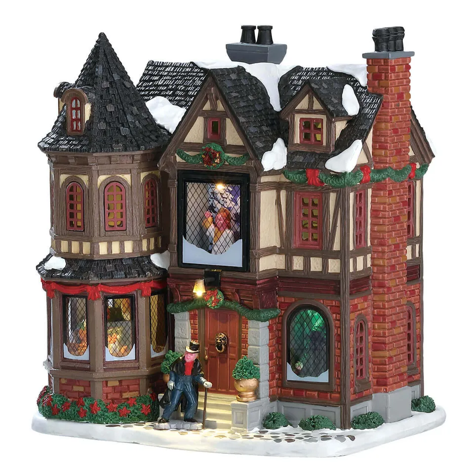 lemax-scrooge-s-manor-manoir-lumineux-anim-sonore image 1