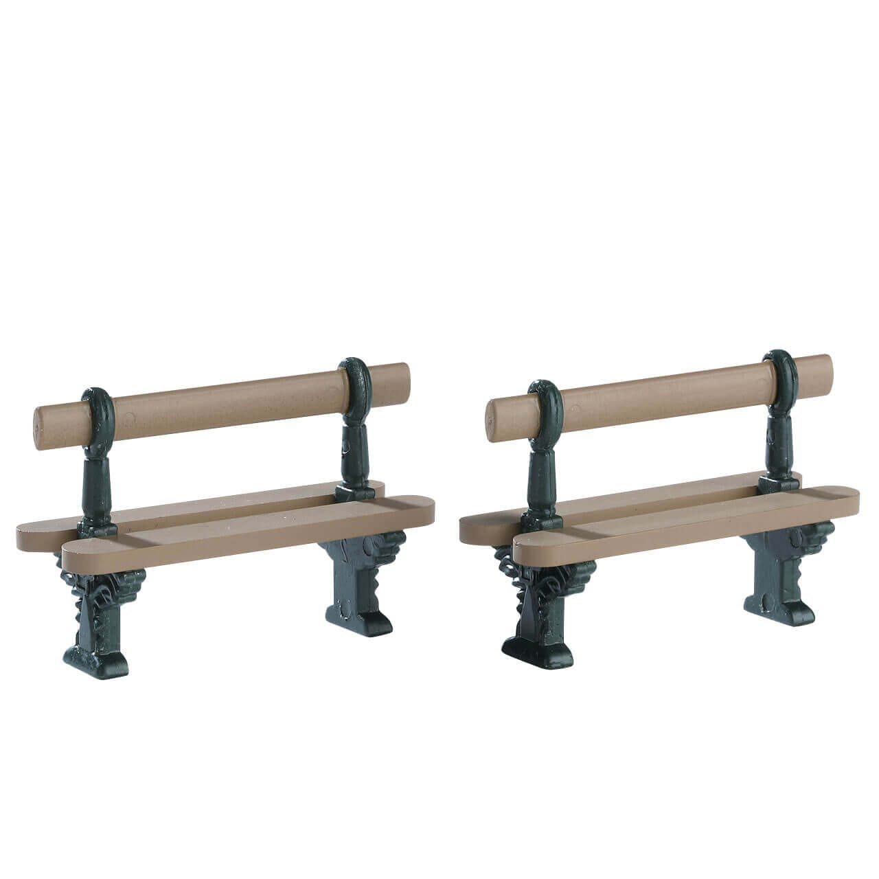 lemax-double-seated-bench-lot-de-2-bancs-miniatures-village-de-no-l image 1