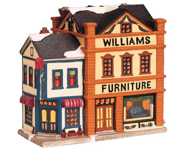 lemax-williams-furniture-store-b-timent-miniature-lumineux-village-de-no-l image 1