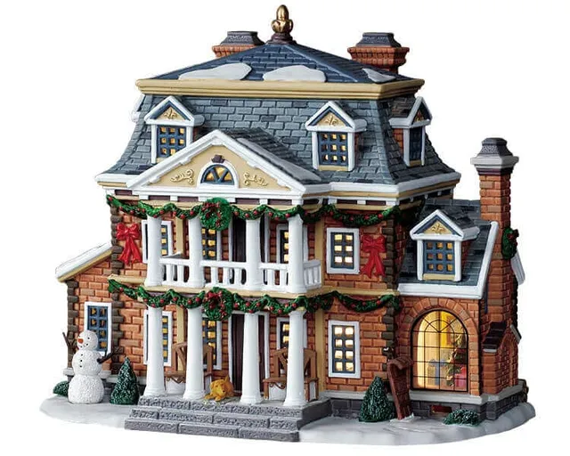 lemax-conover-estate-grande-maison-lumineuse-village-de-no-l image 1