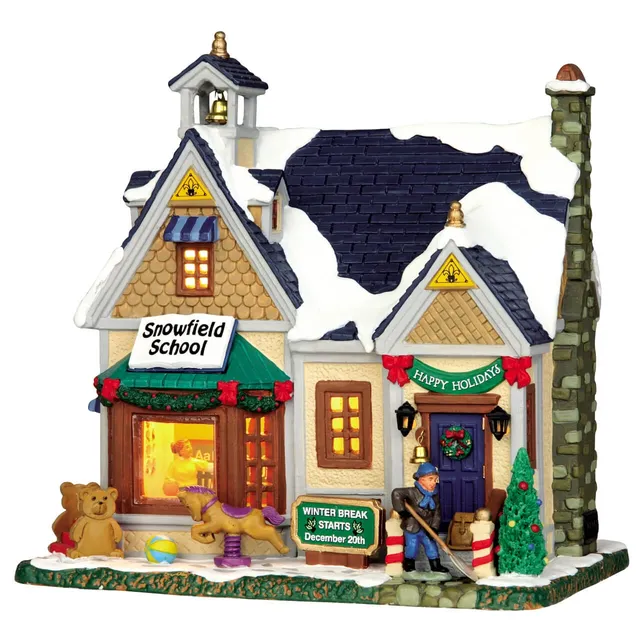 lemax-snowfield-school-b-timent-cole-de-village-lumineuse image 1