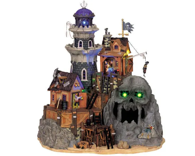 lemax-isle-of-doom-lighthouse-phare-spooky-town-lumineux image 1