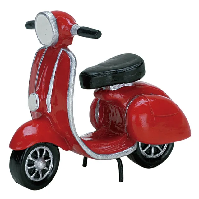 lemax-red-moped-figurine-mobylette-rouge-pour-village-de-no-l image 1