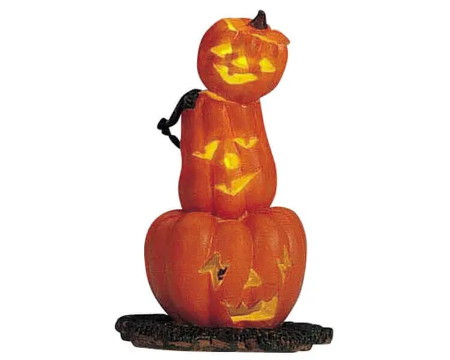 lemax-lighted-pumpkin-totem-totem-citrouilles-lumineux-halloween image 1