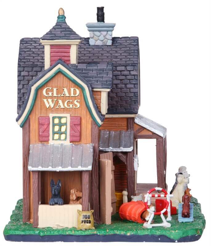lemax-glad-wags-school-for-dogs-maison-miniature-lumineuse-village-de-no-l image 2