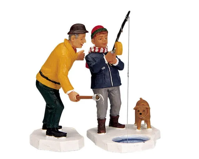lemax-ice-fishing-figurine-miniature-p-che-sur-glace-hiver image 1