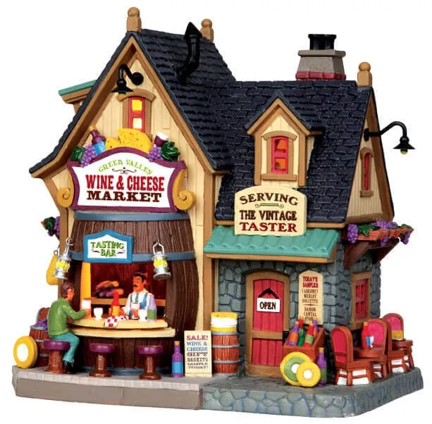 lemax-green-valley-wine-cheese-market-march-miniature-lumineux-village-de-no-l image 1