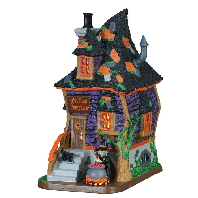lemax-witches-bungalow-maison-sorci-re-lumineuse-spooky-town image 1