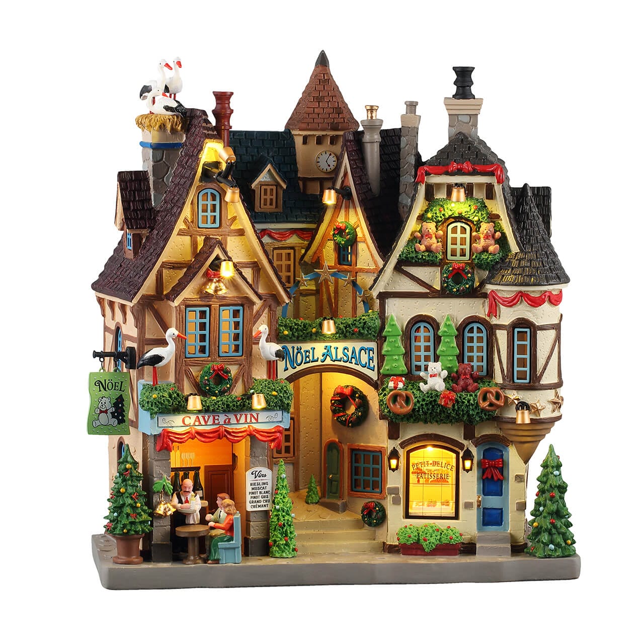 lemax-noel-alsace-maison-de-village-de-no-l-march-alsacien-lumineuse image 2