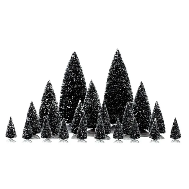 lemax-21-pc-assorted-pine-trees-lot-21-sapins-miniatures image 1