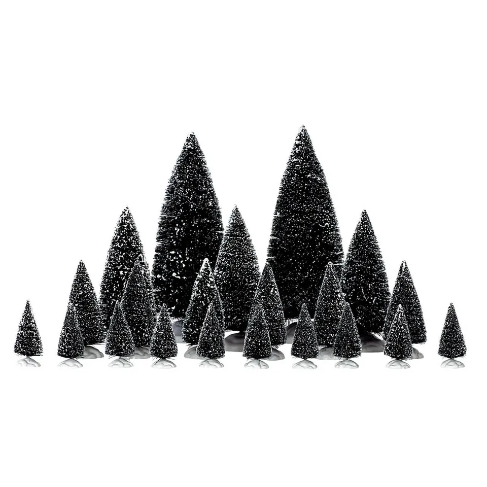lemax-21-pc-assorted-pine-trees-lot-21-sapins-miniatures image 1