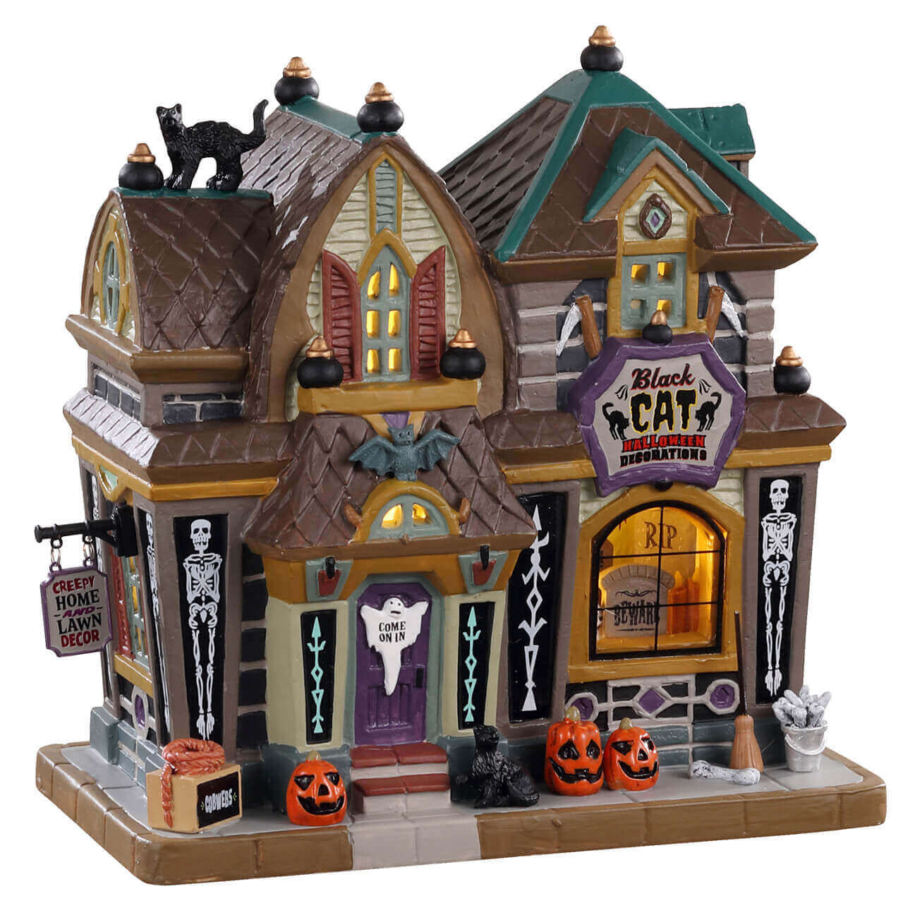lemax-black-cat-halloween-decor-boutique-spooky-town image 1