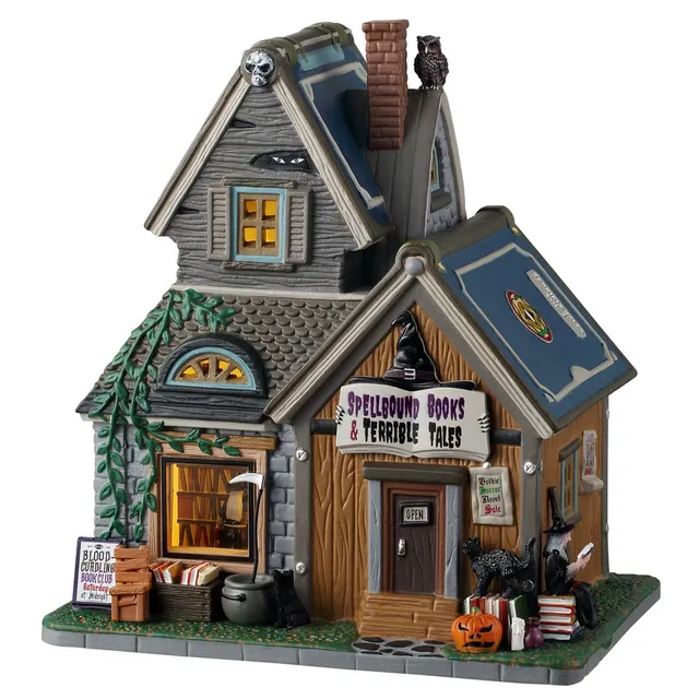 lemax-spellbound-books-terrible-tales-maison-hant-e-lumineuse-spooky-town image 1
